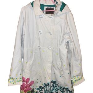 Catimini Girl's Raincoat with Plant Print size 10